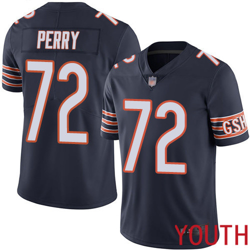 Chicago Bears Limited Navy Blue Youth William Perry Home Jersey NFL Football #72 Vapor Untouchable->chicago bears->NFL Jersey